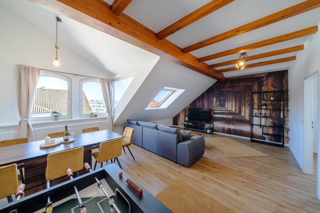 Stylisches Penthouse Zentral Tischfussball 100M2 Wii 하노버 외부 사진